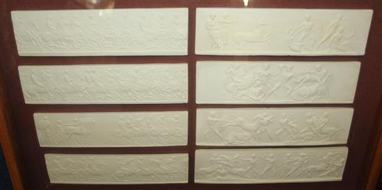 John Henning (Scottish, 1771-1851). A collection of forty relief carved plaster plaques,